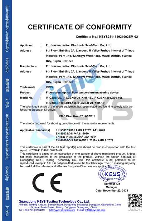 CE EMC Certificate